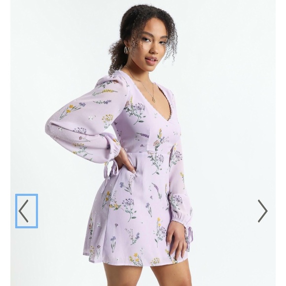 Showpo Andrea Dress in Lavender Floral - Picture 5 of 6